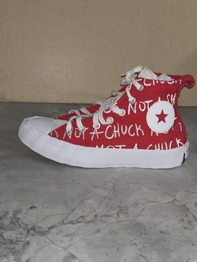 Converse Kids Red and White High-Top Sneakers